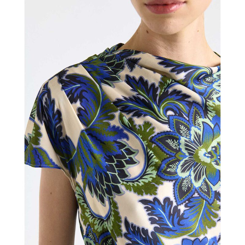 Cue Mirage Satin Drape Neck Midi Dress image number 2